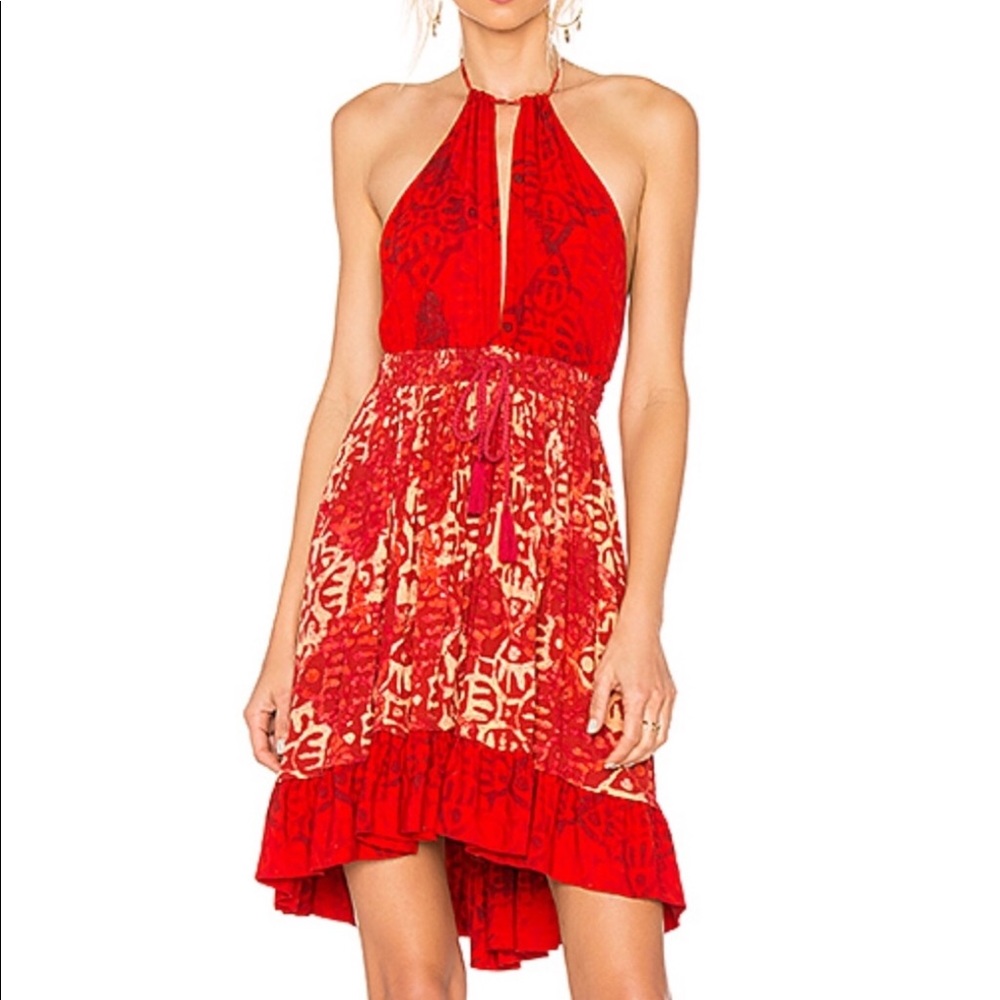 🎊HP🎉FREE PEOPLE BEACH DAY MINI DRESS RED